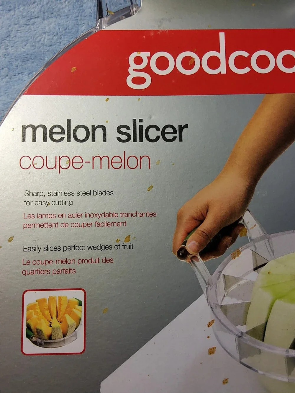 Goodcook Melon Fruit Slicer Steel Blades Cutter Kitchen Tool Stainless 2 Handle